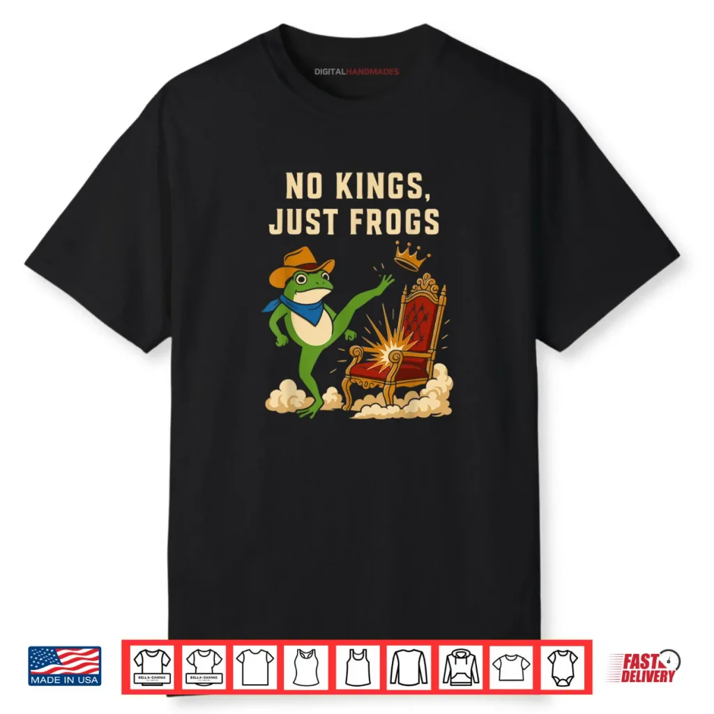 No Kings Just Frogs Portland Frog Protest Vintage Shirt 1 No Kings Just Frogs Portland Frog Protest Vintage Shirt