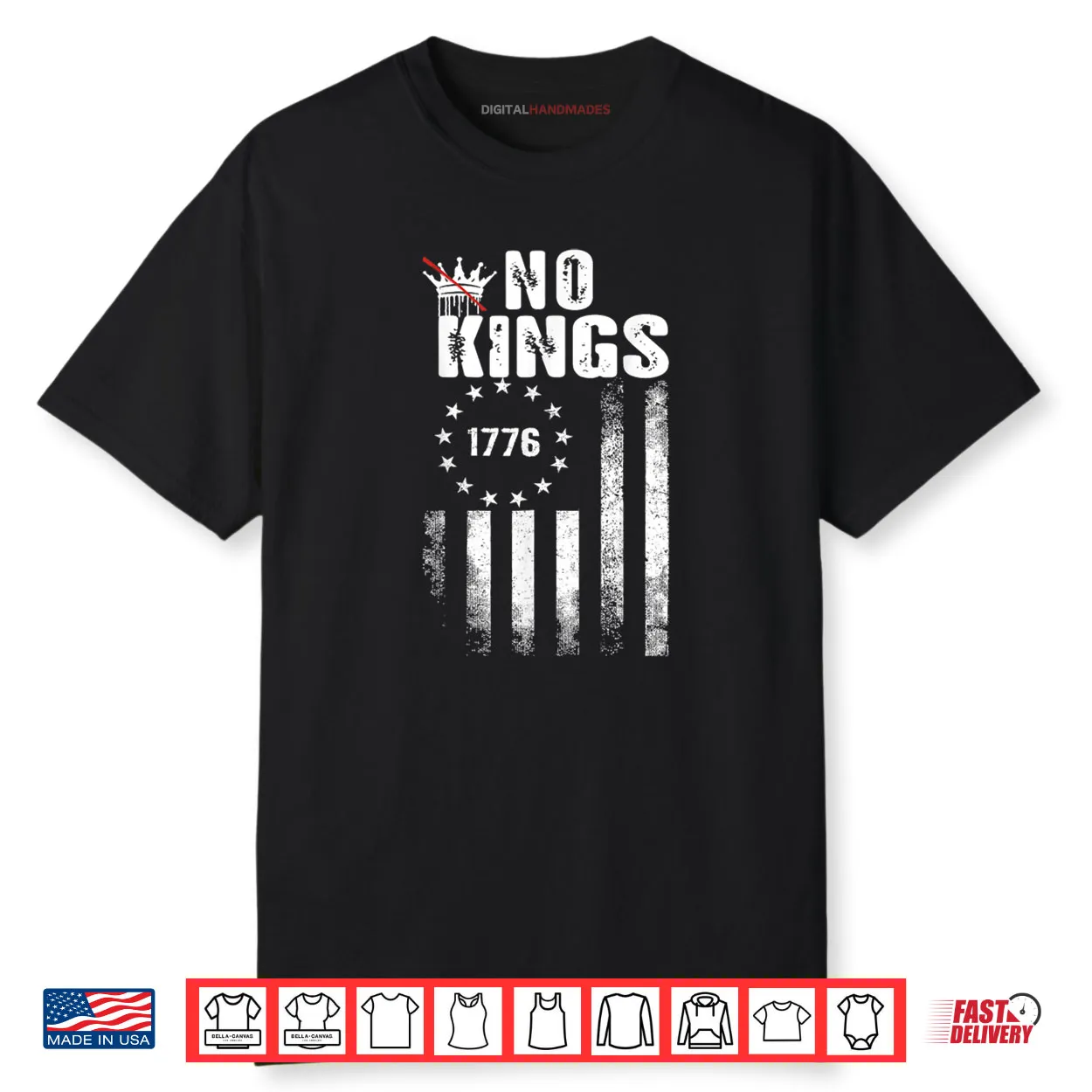 No Kings Patriotic Men Women Liberty Shirt