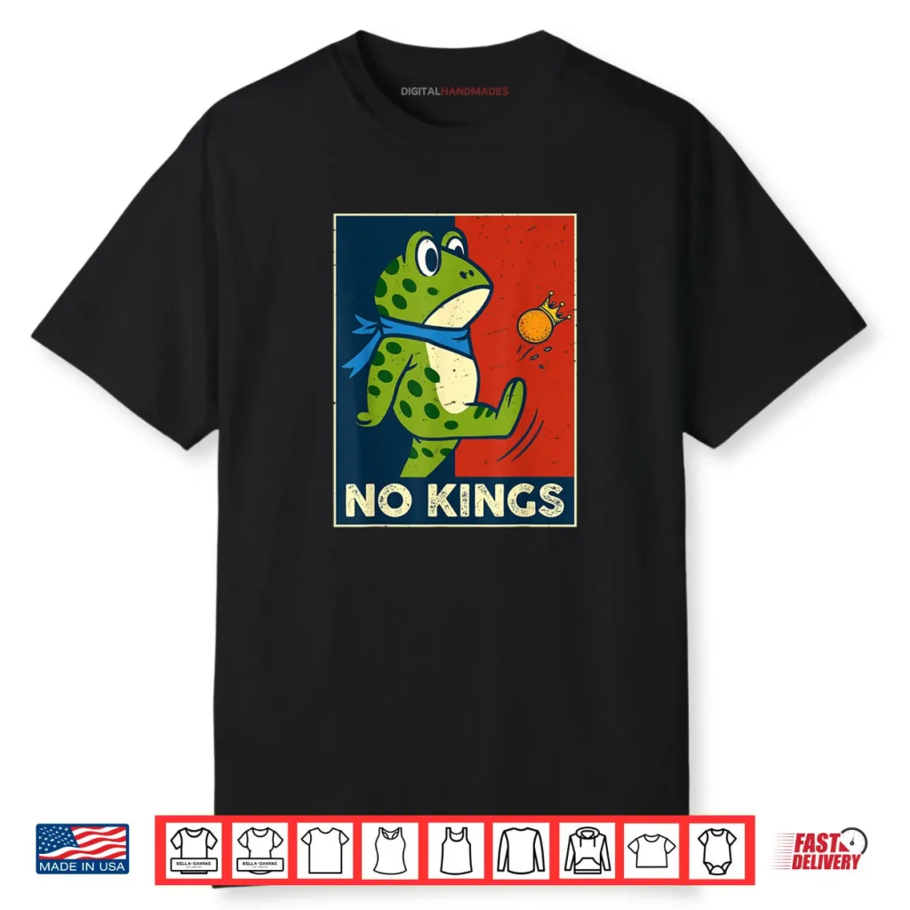 No Kings Portland Frog Kicking Protest Shirt 1 No Kings Portland Frog Kicking Protest Shirt