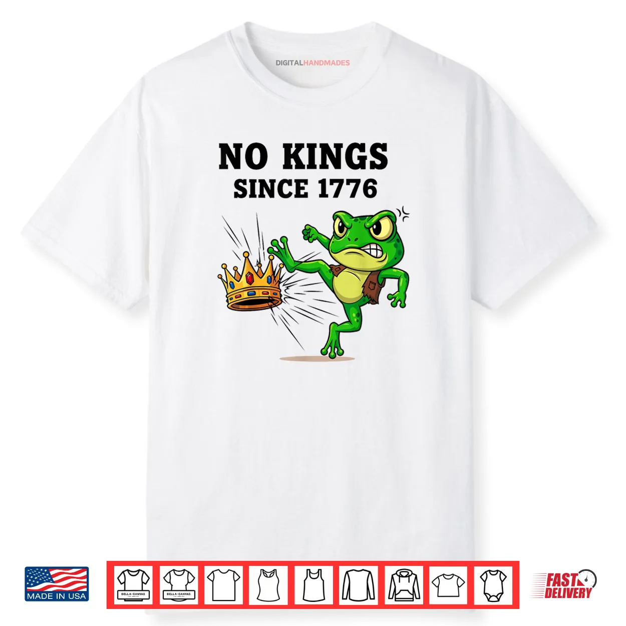 No Kings Since 1776 Frog Protest Shirt