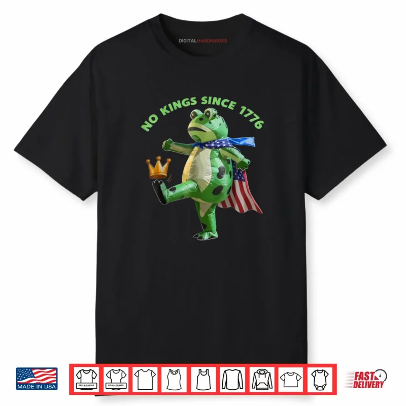 No Kings Since 1776 Portland Frog Kicking Crown Shirt