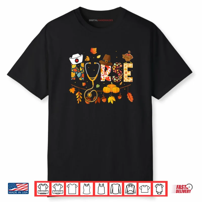 Nurse Thanksgiving Health Worker Nursing Fall Turkey Shirt