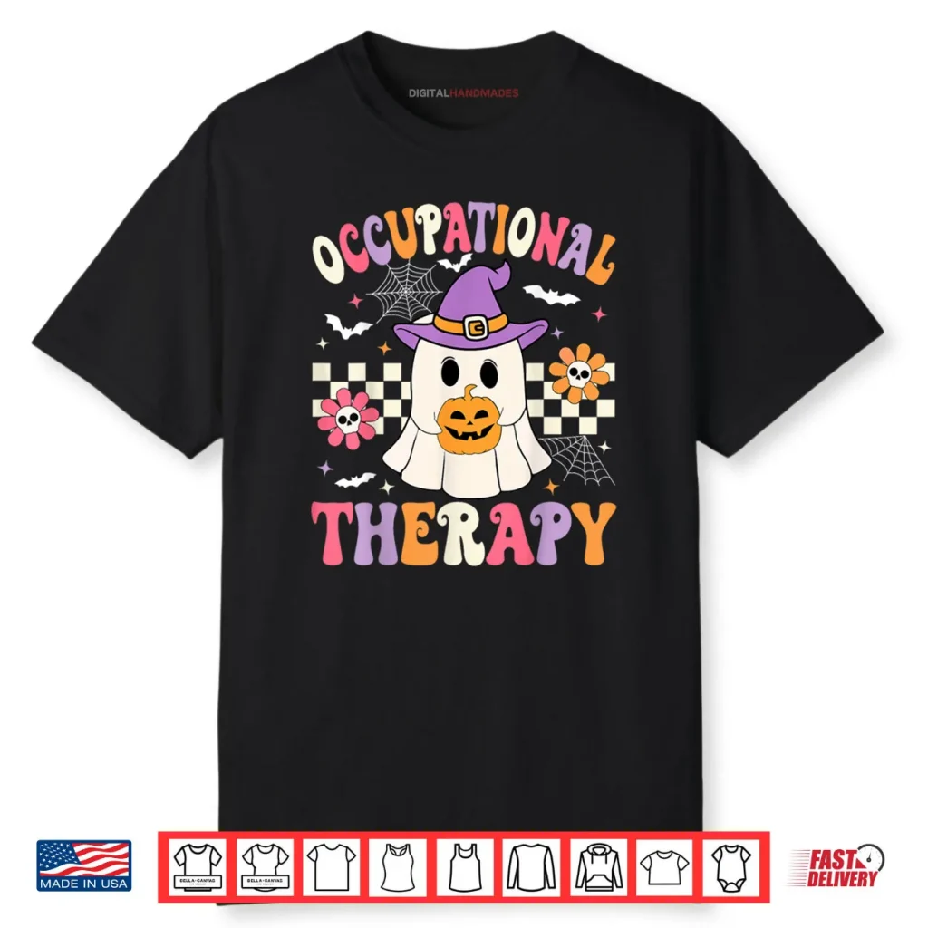 Occupational Therapy Halloween OT Retro Ghost OT Halloween Shirt