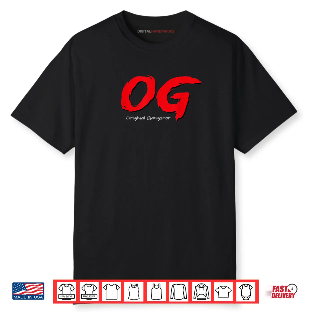 OG Graphic Bold Red Brush Style Shirt