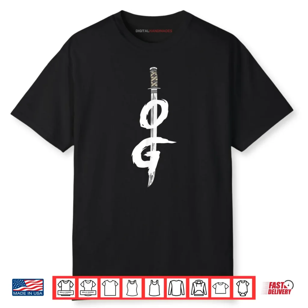 OG Sword Graphic Bold Black Brush Style Shirt 1 OG Sword Graphic Bold Black Brush Style Shirt