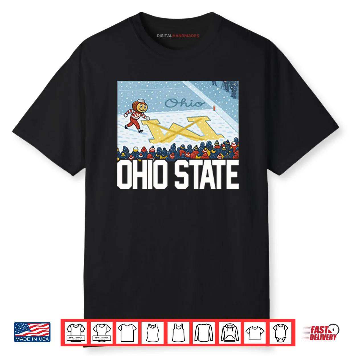 Ohio Vs Michigan Rivalry Script Ohio On Big M Shirt