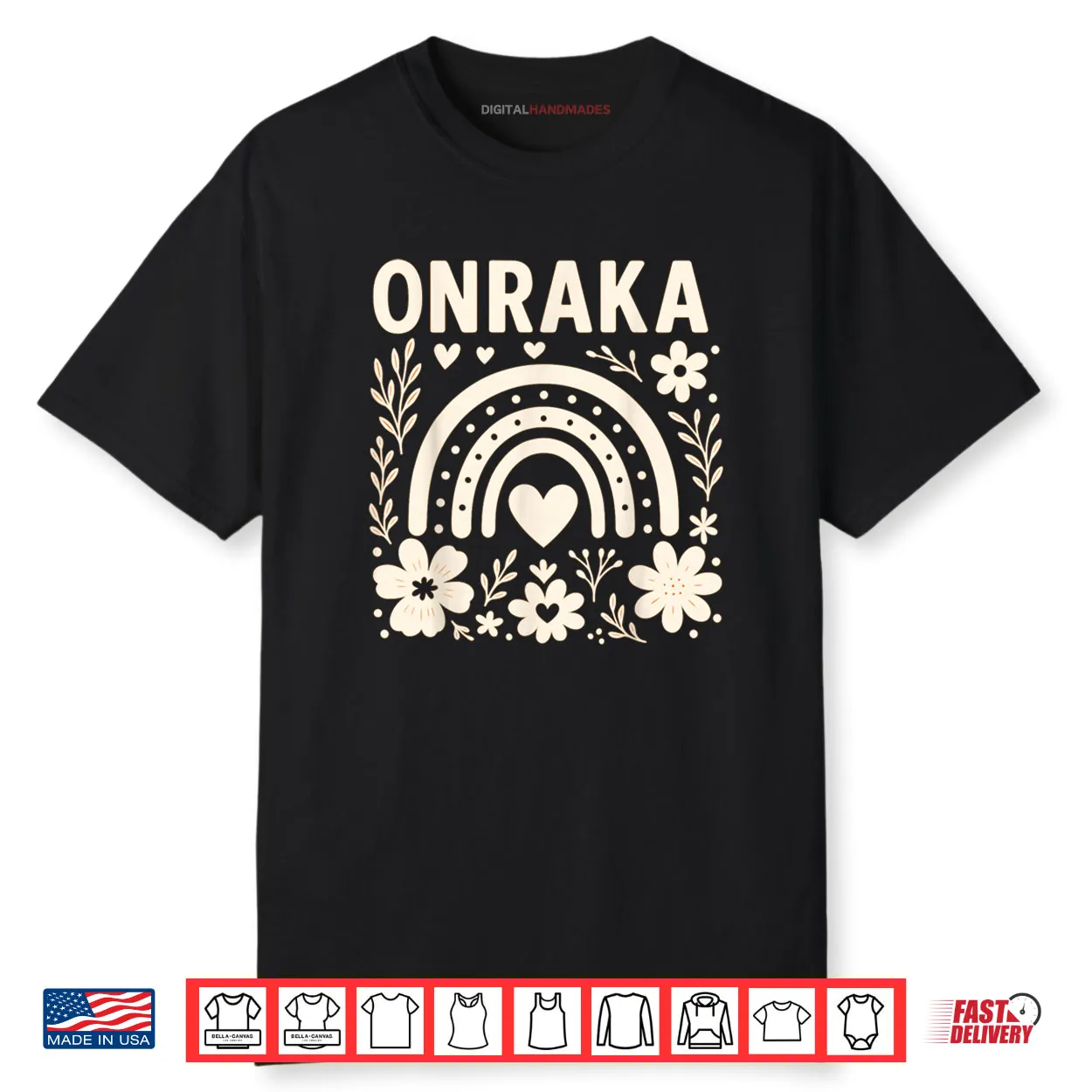 Onraka Bright Orange Rainbow Spirit Shirt