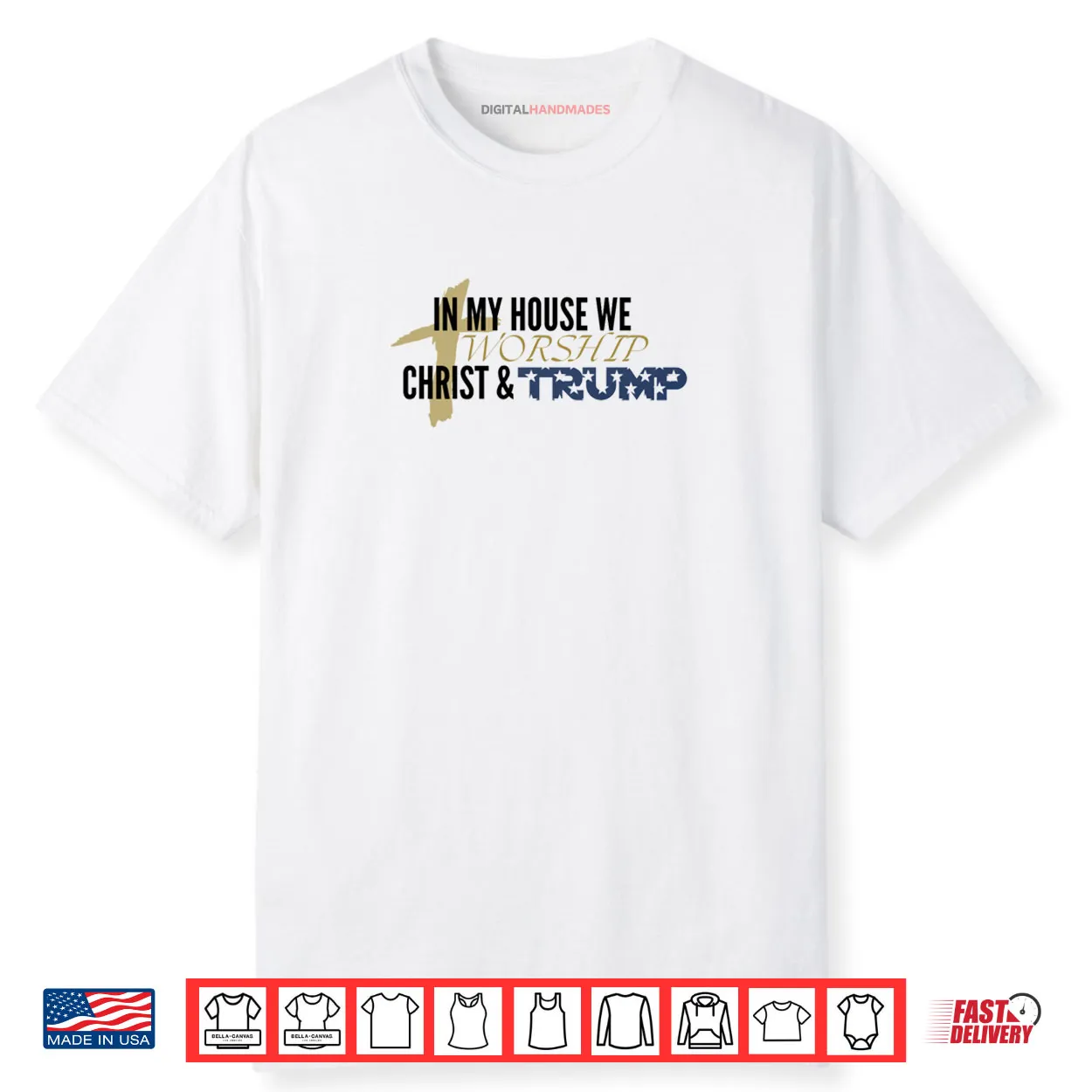 Parody We Worship Christ and Trump Shirt