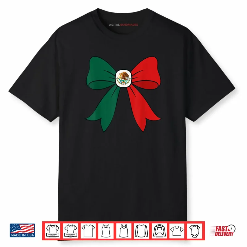 Patriotic Mexican Heritage Coquette Bow Shirt