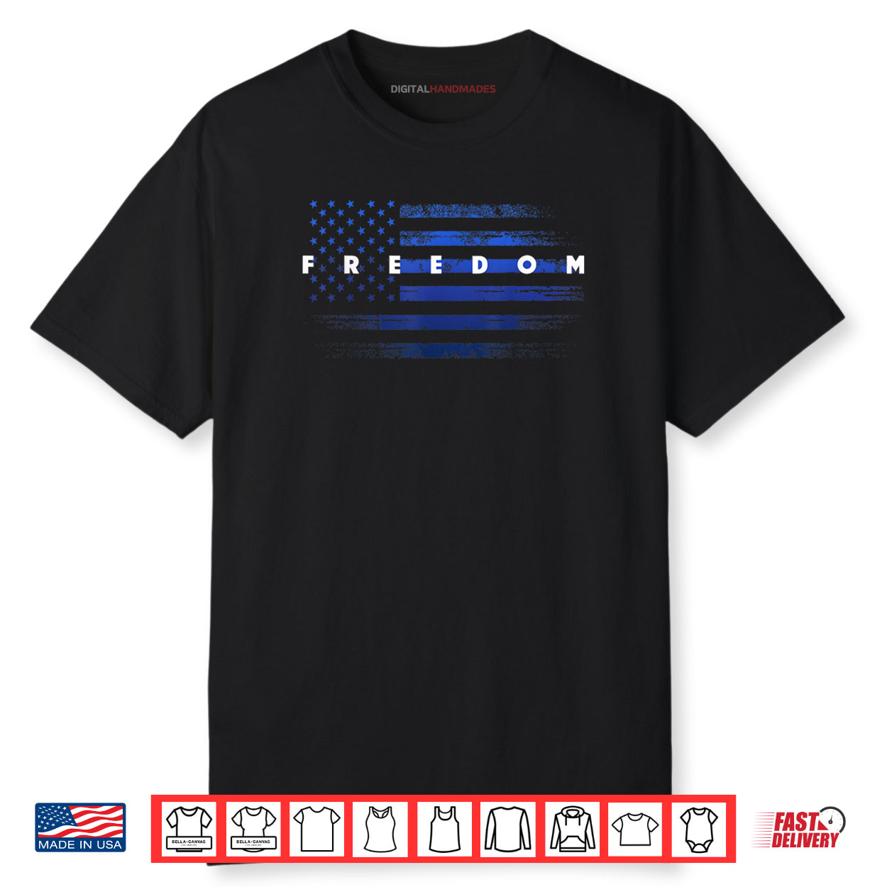 Patriotic Pride Grunge American Flag Freedom Shirt