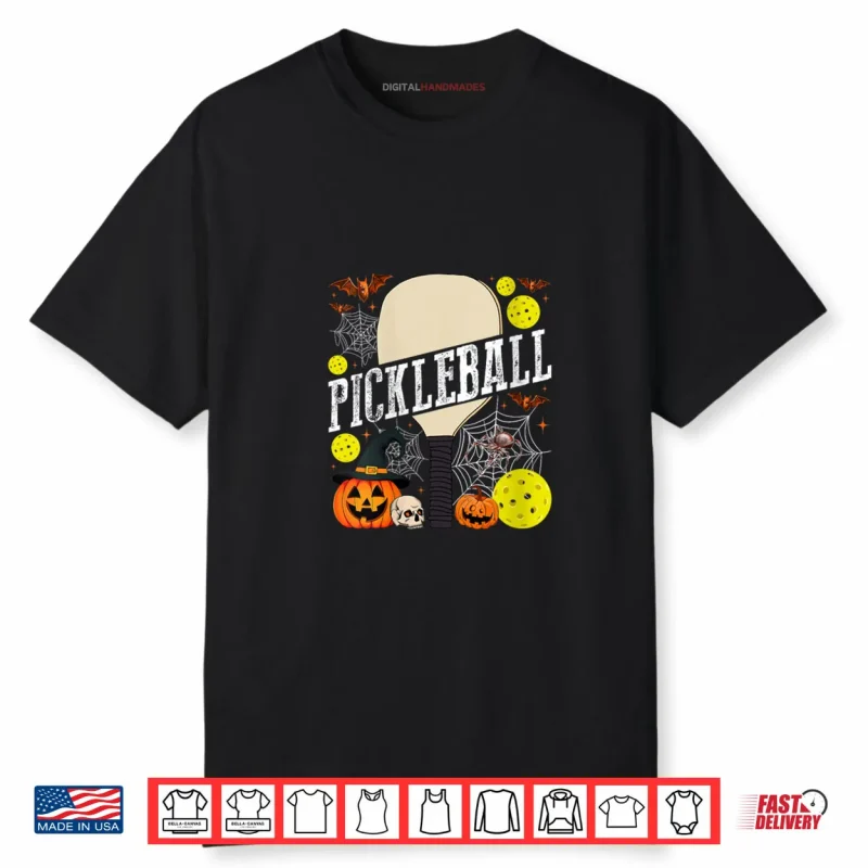 Pickleball Paddle & Pumpkins Halloween Costume Day Shirt