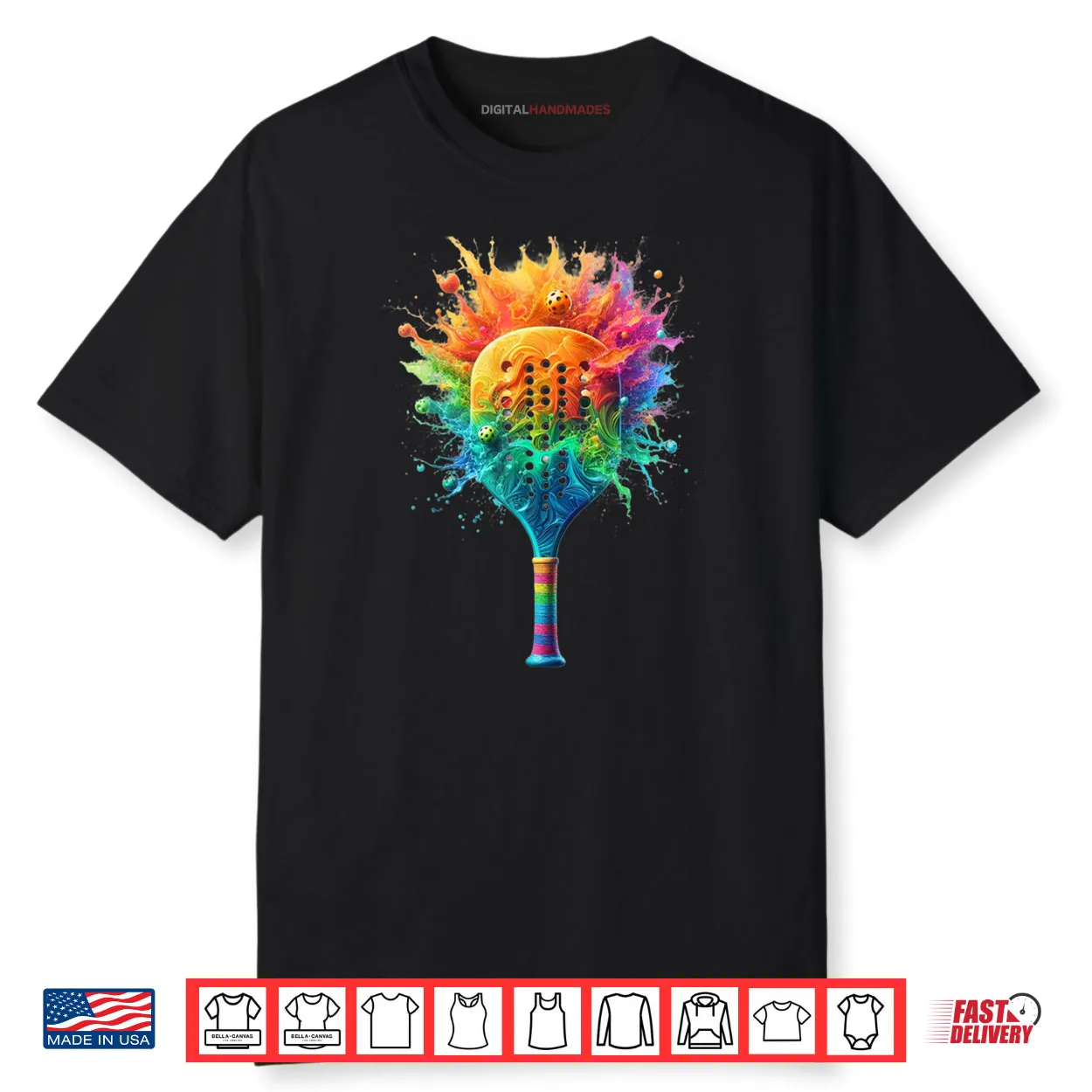 Pickleball Splash Colors Paddle Shirt