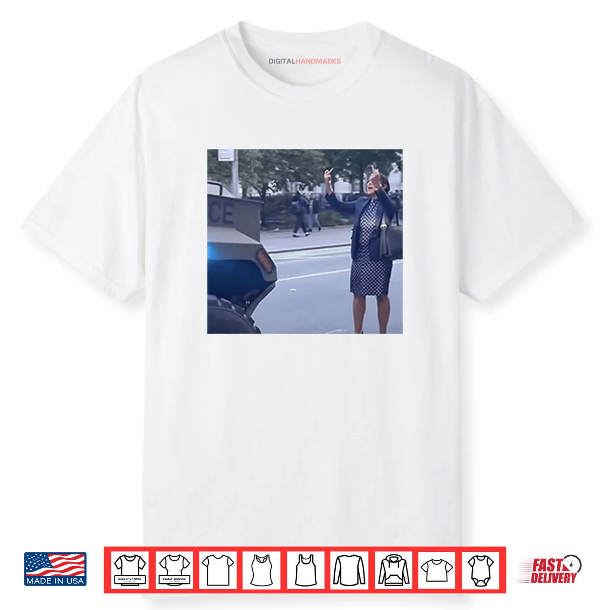 Polka Dot Dress Baddie Against ICE Shirt