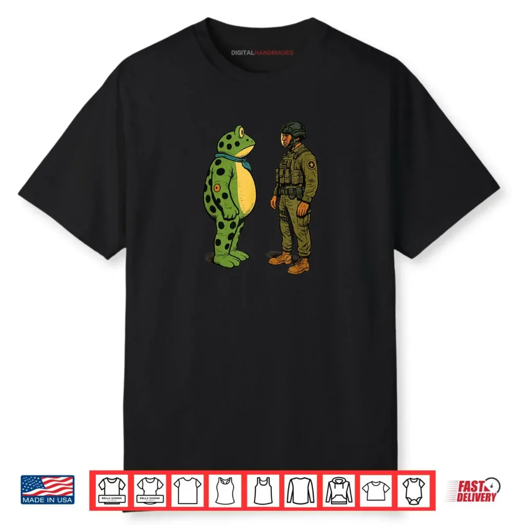 Portland Frog Protest Drawing Shirt 1 Portland Frog Protest Drawing Shirt