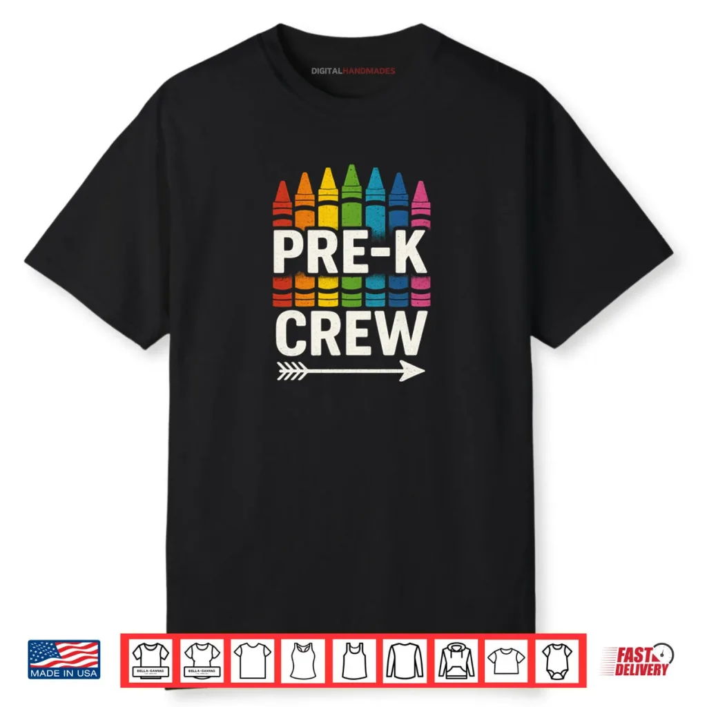 Pre K Crew Teacher Team Squad Hello Back School Graduation Shirt