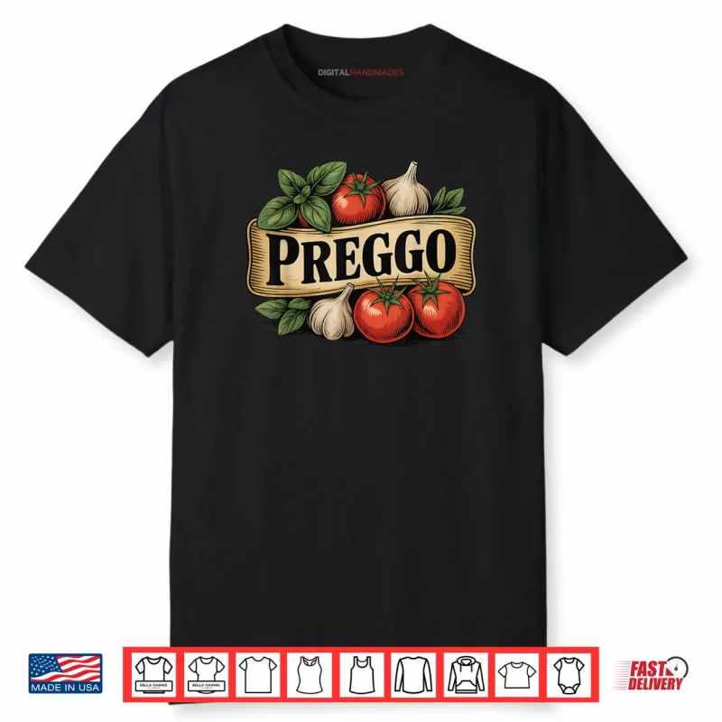 Preggo Costume Pregnancy Announcement Prego Pasta Sauce Shirt