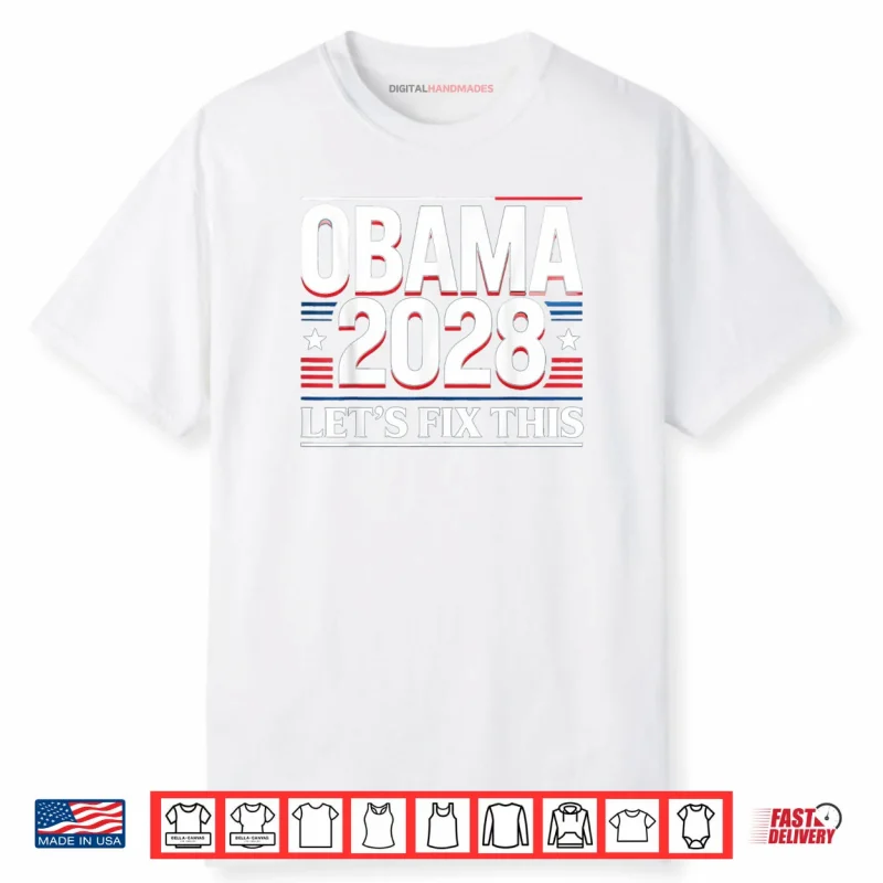 President Barack Obama 2028 Portrait Patriotic Democrat USA Shirt