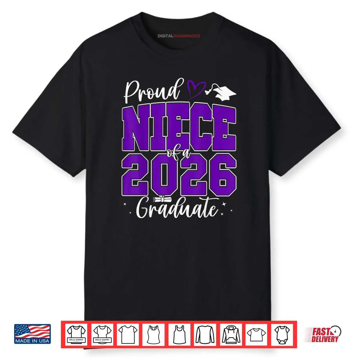 Proud Niece of a Class of 2026 Graduate Senior Graduation Shirt