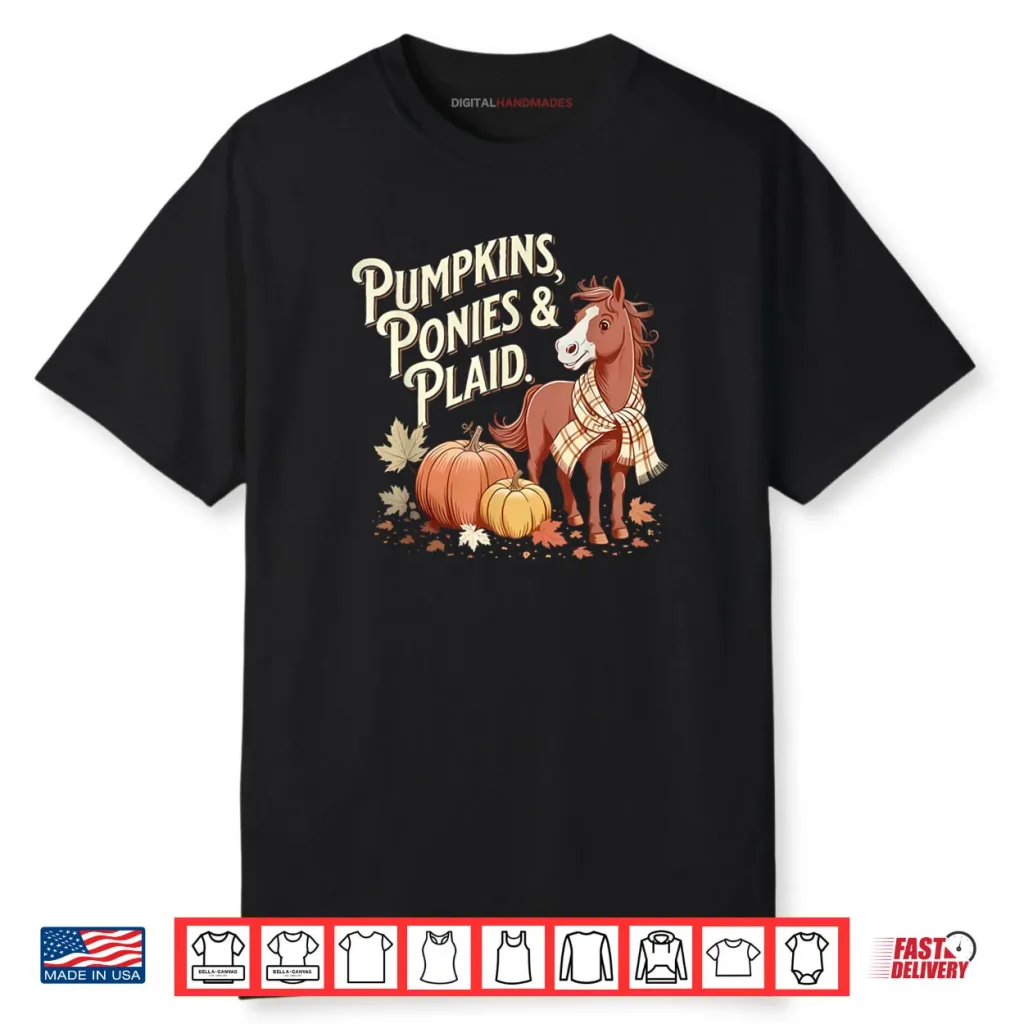 Pumpkins Ponies & Plaid Shirt 1 Pumpkins Ponies & Plaid Shirt