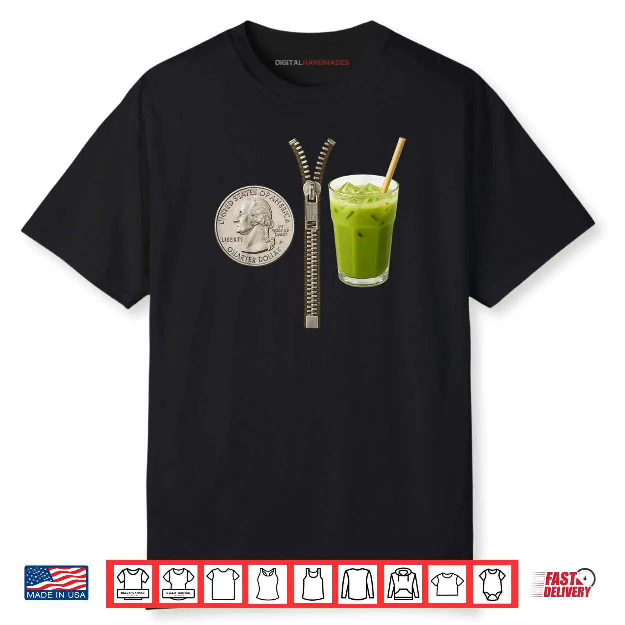 Quarter Zips and Matcha Funny Meme Saying Shirt