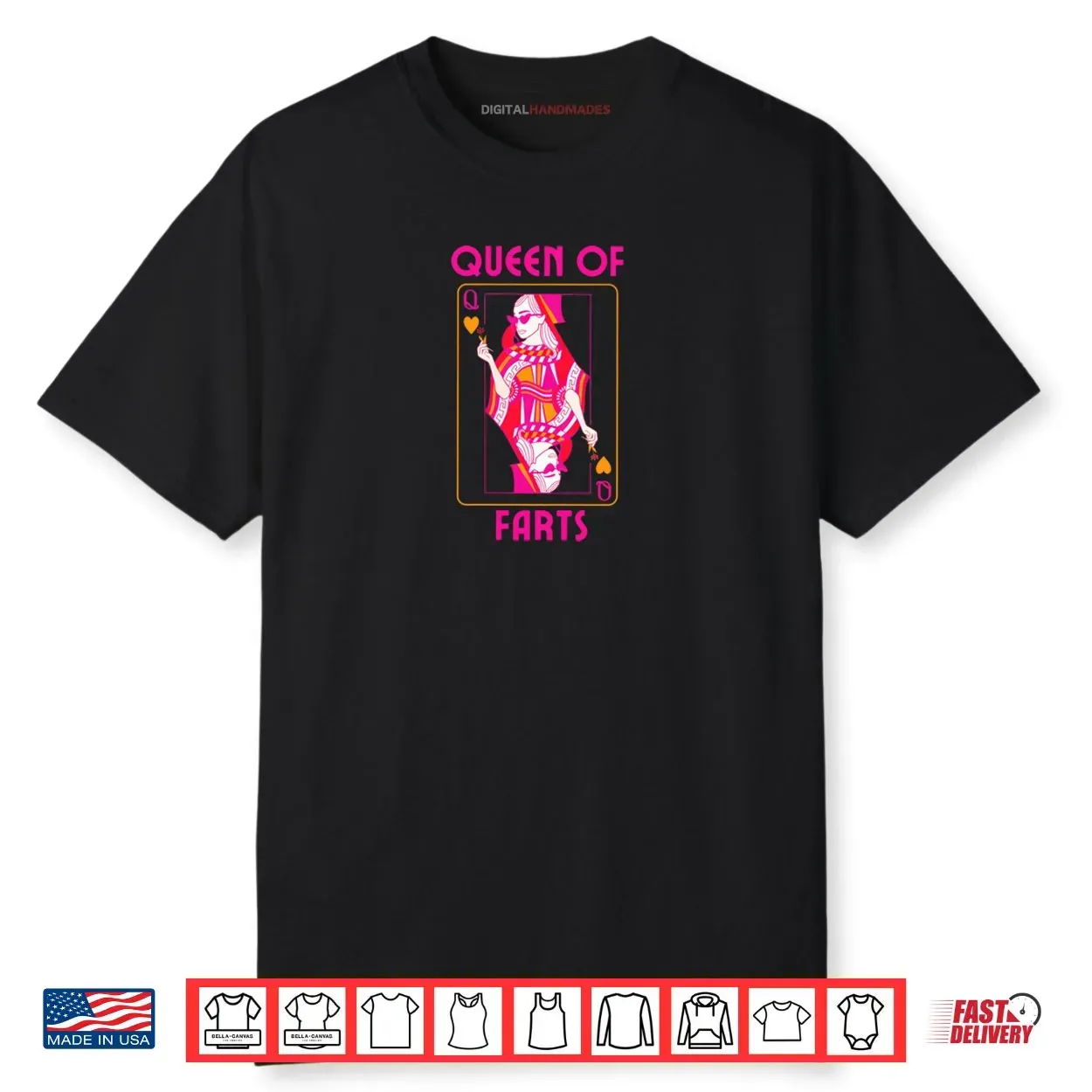 Queen of Fart Farting Humor Inappropriate Embarrassing Shirt