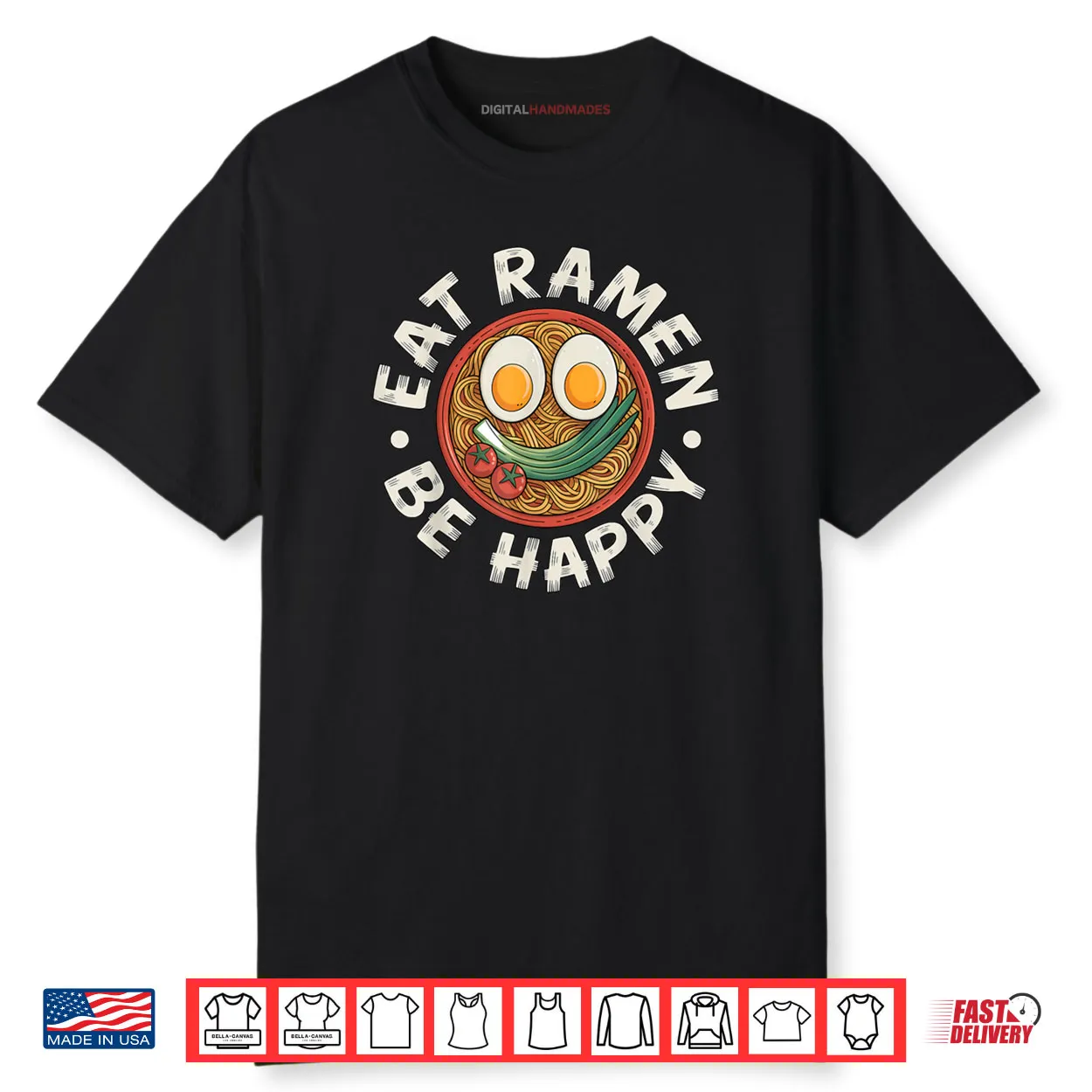 Ramen Shirt Kawaii Style Funny Japanese Anime Graphic Shirt