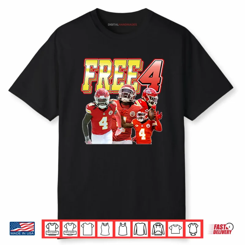 Rashee Rice Free 4 Kansas City Chiefs Football Shirt