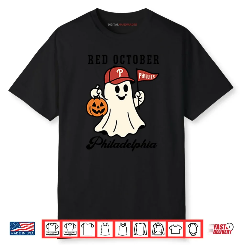 Red October Philadelphia Phillies Halloween Ghost Shirt 1 Red October Philadelphia Phillies Halloween Ghost Shirt