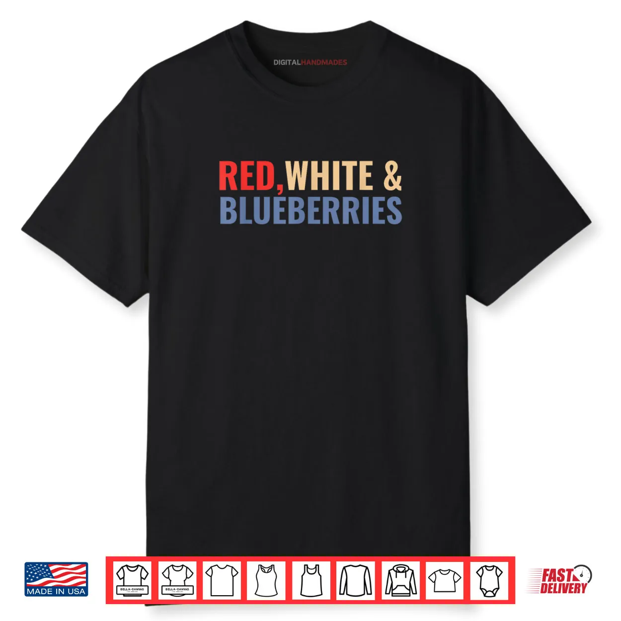 Red White and Blueberries Tee Shirt