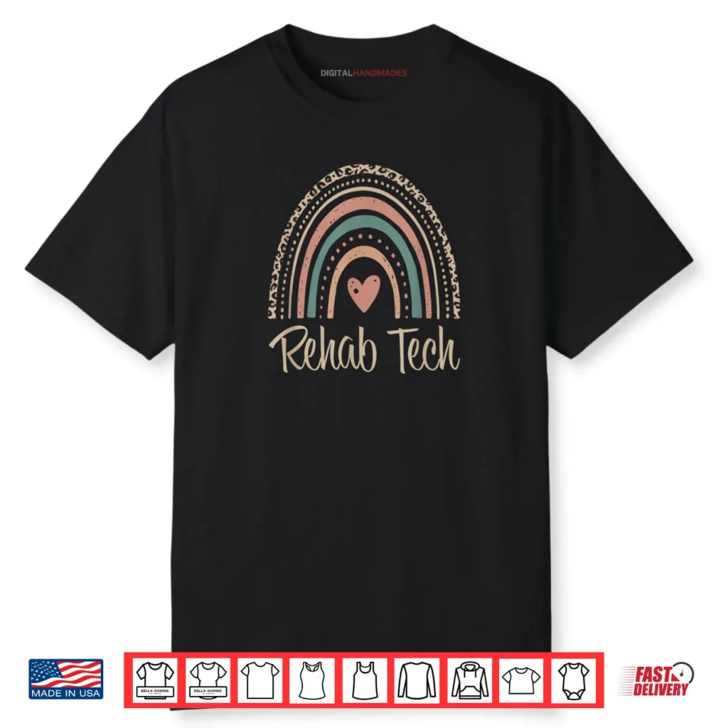 Rehab Tech Boho Rainbow Rehabilitation Technician Shirt 1 Rehab Tech Boho Rainbow Rehabilitation Technician Shirt