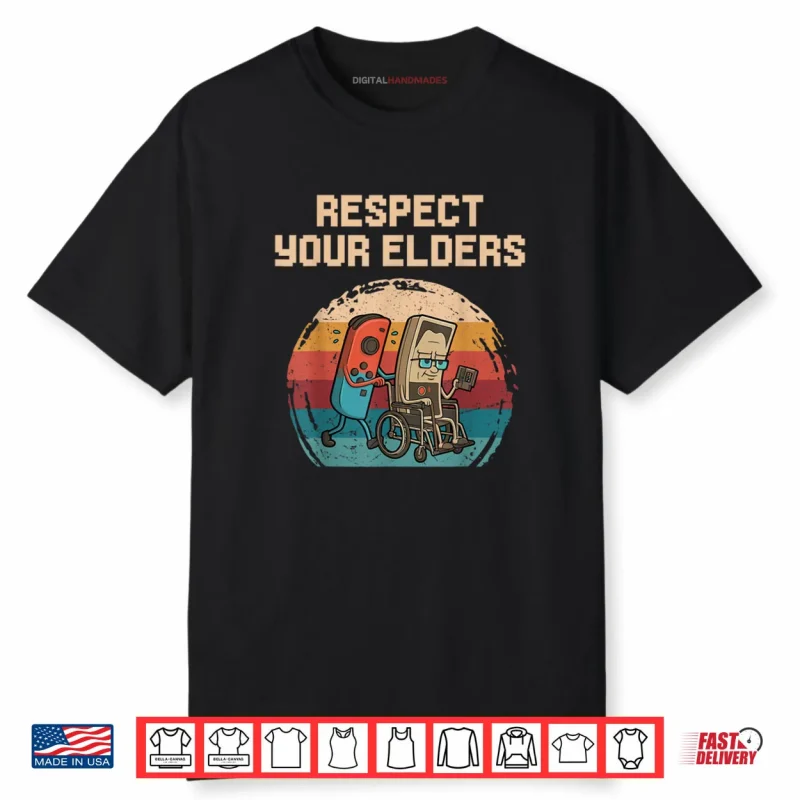 Respect Your Elders Gaming Control Retro Video Game Shirt
