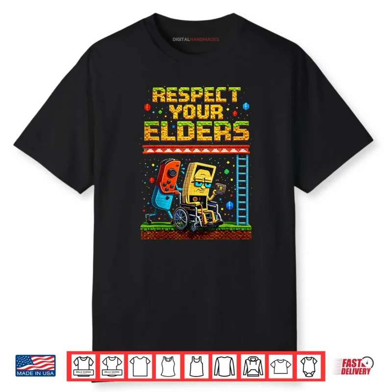 Respect Your Elders Gaming Control Vintage Gaming Shirt