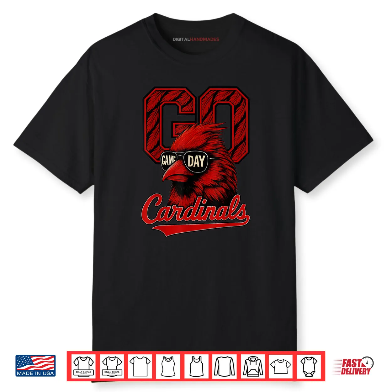 Retro Go Cardinals Game Day Shirt