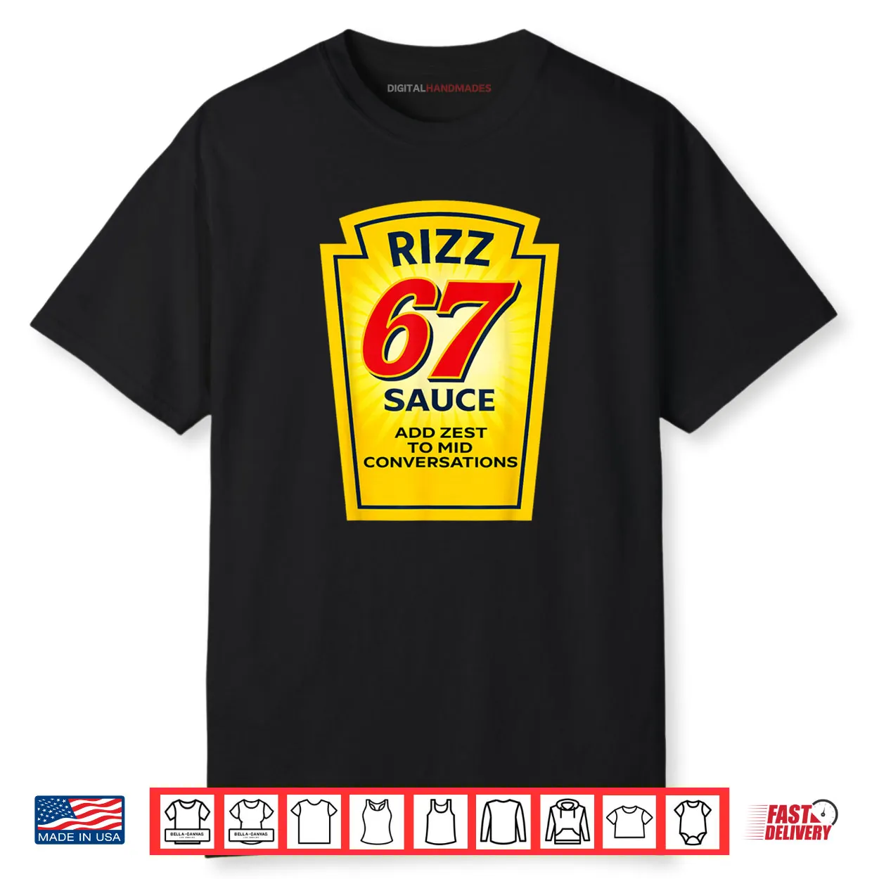 Rizz 67 Sauce Six Seven Parody Trending Internet Memes Shirt