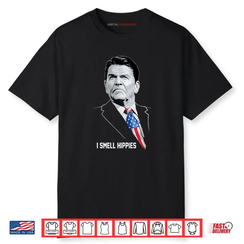 Ronald Reagan I Smell Hippies Shirt 1 Ronald Reagan I Smell Hippies Shirt