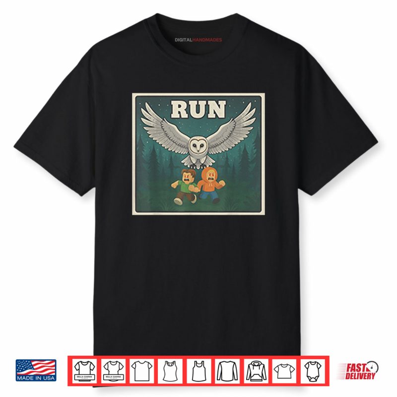Run Halloween Game Owl Shirt