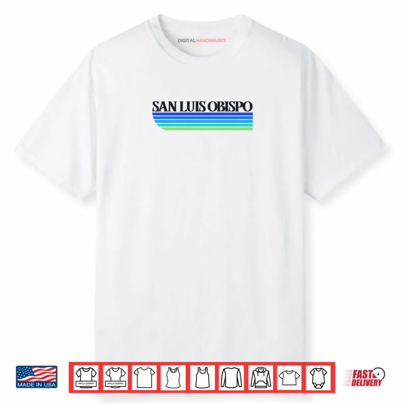 San Luis Obispo California Retro San Luis Obispo CA CV29X Shirt