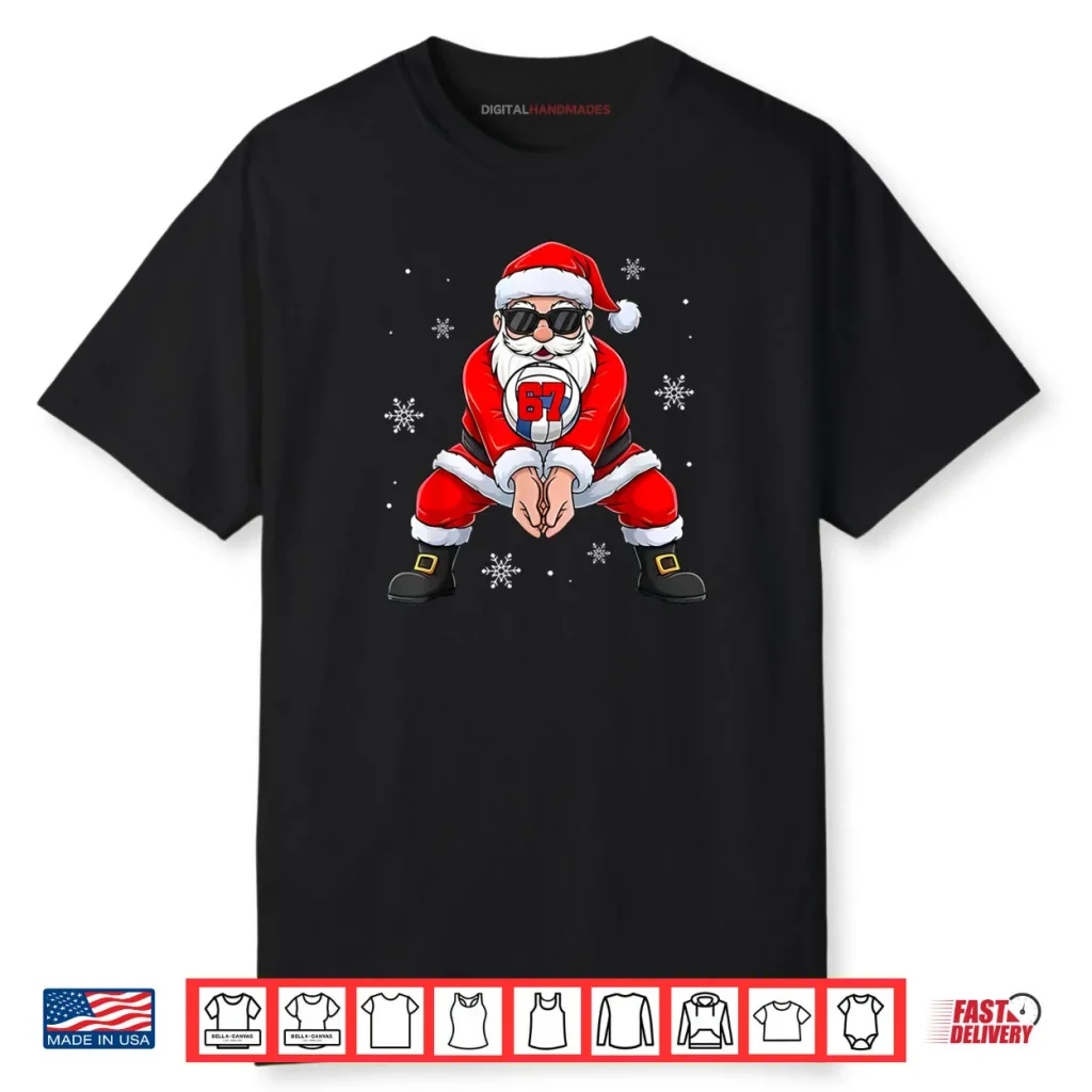 Santa Claus Playing Volleyball Six Seven Christmas Shirt 1 Santa Claus Playing Volleyball Six Seven Christmas Shirt