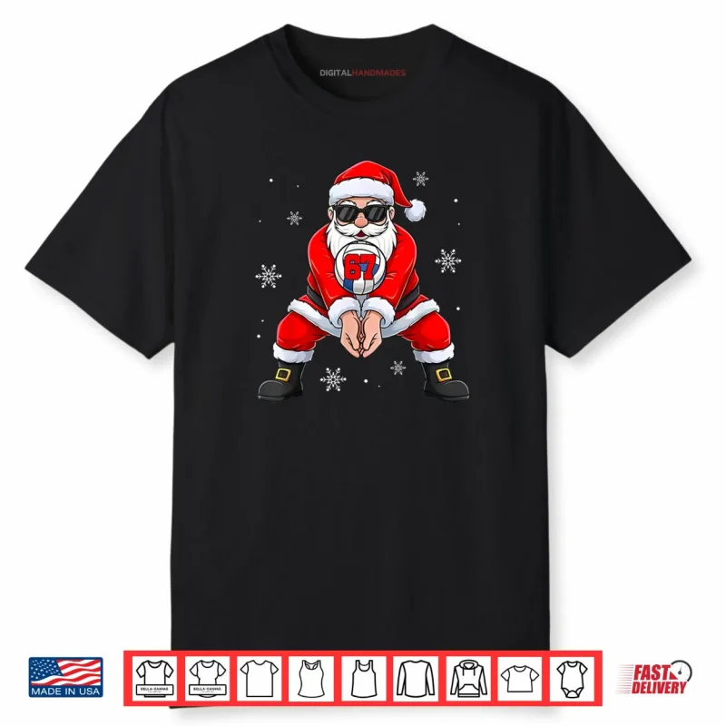 Santa Claus Playing Volleyball Six Seven Christmas Shirt
