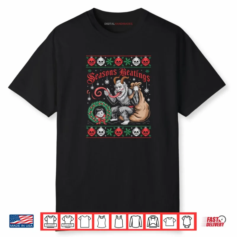 Seasons Beatings Krampus Christmas Sweater Shirt