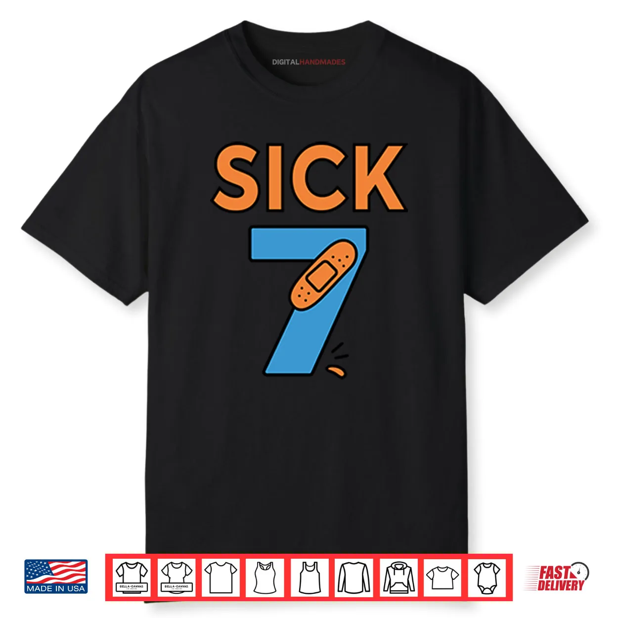Sick Seven Meme Six Seven Fun Wordplay Shirt
