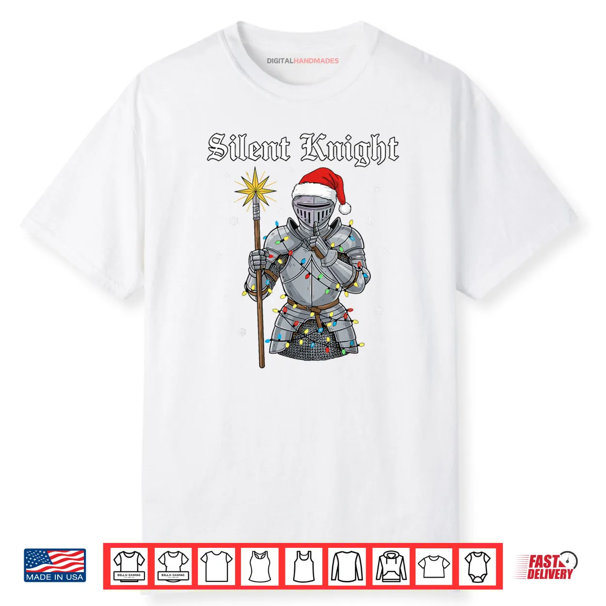 Silent Santa Knight Medieval Christmas Warrior Festive Shirt