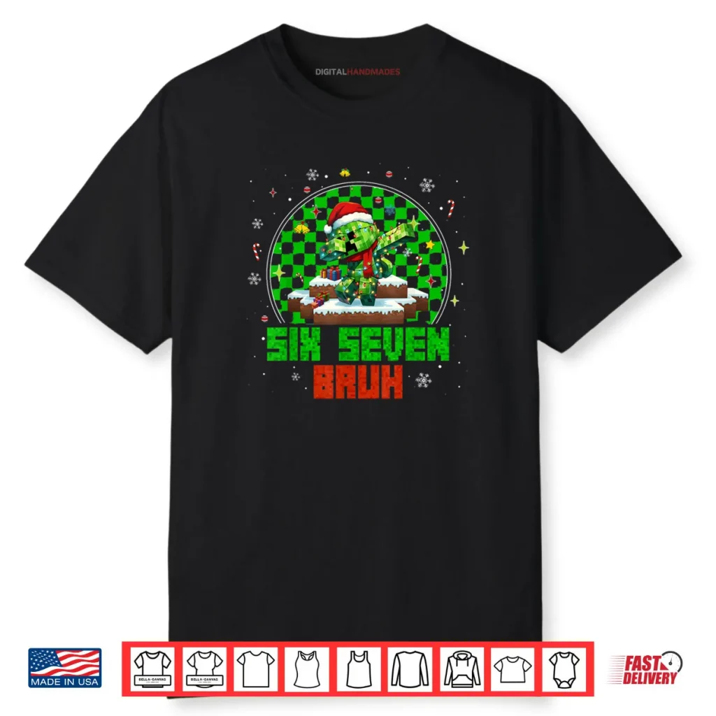 Six Seven 67 Bruh Meme 6 7 Santa Christmas Pajamas Shirt 1 Six Seven 67 Bruh Meme 6 7 Santa Christmas Pajamas Shirt