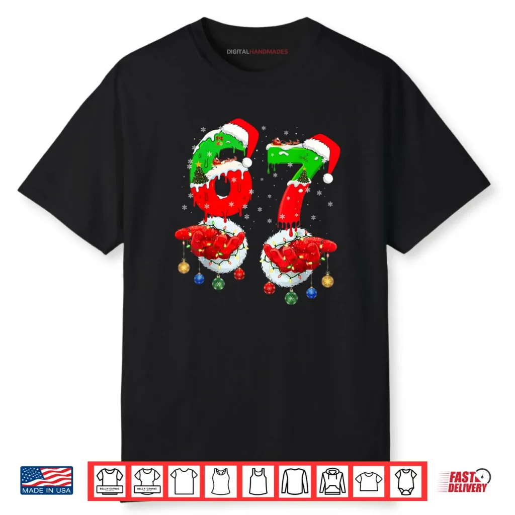 Six Seven 67 Meme 6 7 Christmas Santa Hand Shirt 1 Six Seven 67 Meme 6 7 Christmas Santa Hand Shirt