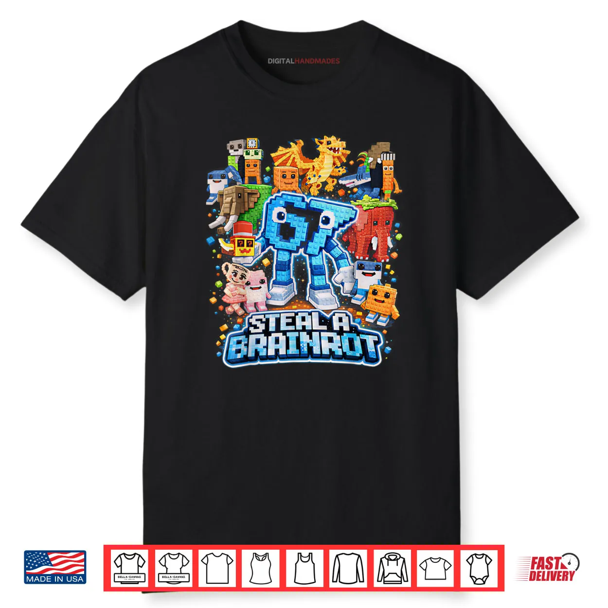 Six Seven 67 Steal a Brainrot Meme Funny Shirt