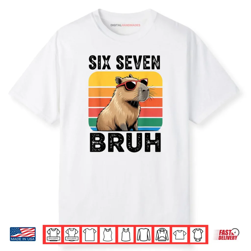 Six Seven Bruh 67 Capybara Art Shirt