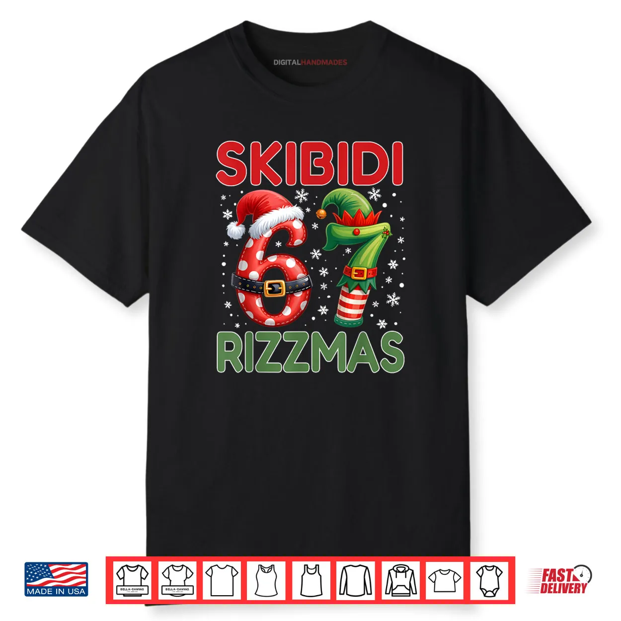 Skibidi Rizzmas 67 Christmas Six Seven Xmas Shirt