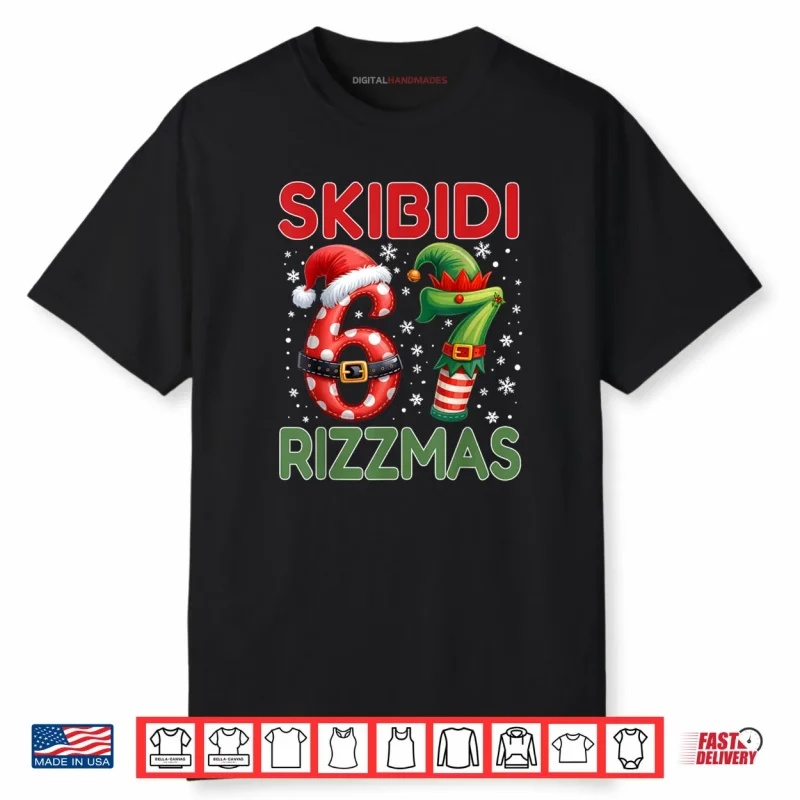 Skibidi Rizzmas 67 Christmas Six Seven Xmas Shirt