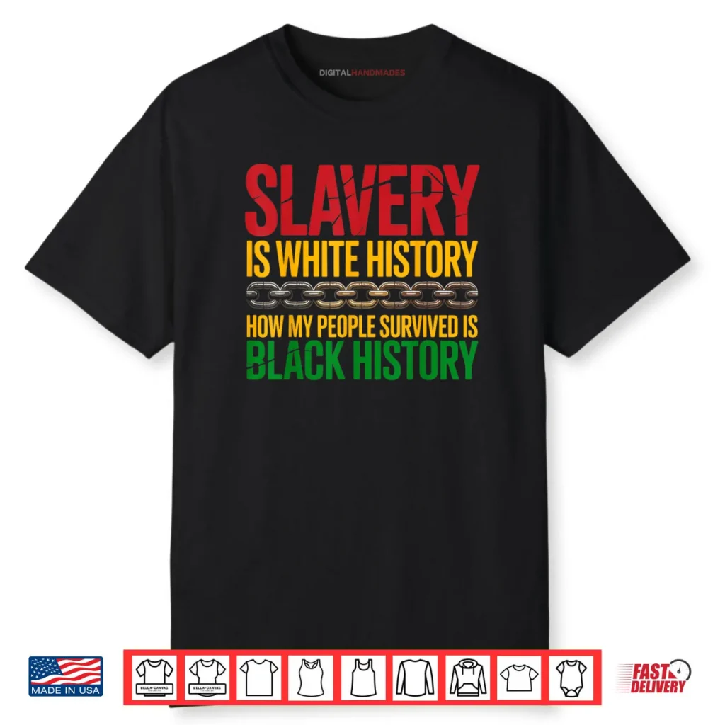Slavery is White History Juneteenth Black History Month Shirt 1 Slavery is White History Juneteenth Black History Month Shirt