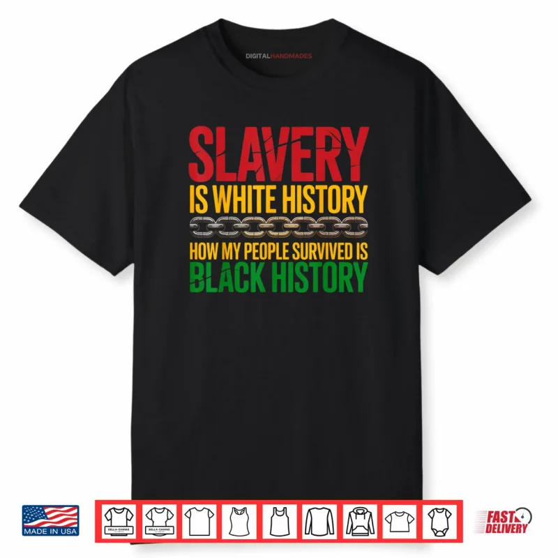 Slavery is White History Juneteenth Black History Month Shirt